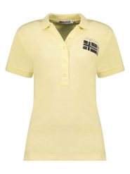 Geographical Norway Koszulka polo w kolorze żółtym rozmiar: S. Żółte bluzki Geographical Norway, s, bez wzorów, bez kołnierzyka, bez ramiączek. Za 66.00 zł.