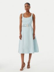 Marciano Guess Sukienka codzienna G6GK33 W1877 Turkusowy Regular Fit. Niebieskie sukienki Marciano Guess, na co dzień, z aplikacjami, z lyocellu, bez kołnierzyka, bez ramiączek, proste. Za 1,219.00 zł.