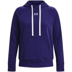 Bluza damska Under Armour Rival Fleece HB Hoodie. Niebieskie bluzy Under Armour, m, bez wzorów, bez kaptura. Za 298.86 zł.