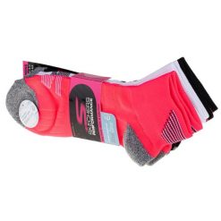 Skechers 3pk Womens 1/2 Terry QTR Crew, damskie skarpetki wielokolorowe. Skarpety Skechers, bez wzorów, z nylonu. Za 90.35 zł.