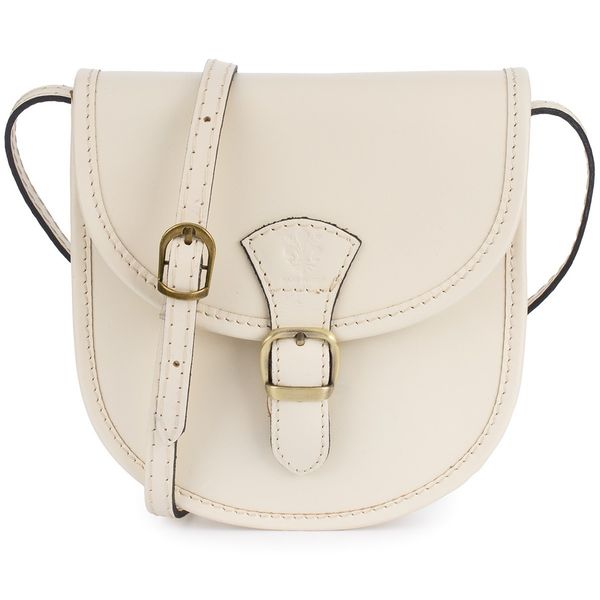 Listonoszka skórzana BELTIMORE K68 ecru. Torebki klasyczne bez wzorów, ze skóry, bez dodatków. Za 129.90 zł.