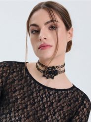 Naszyjnik choker 2 pack - czarny. Czarne naszyjniki Sinsay. Za 9.99 zł.