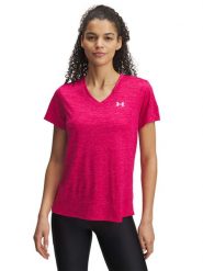 Under Armour Koszulka sportowa w kolorze różowym rozmiar: M. Różowe koszulki sportowe Under Armour, bez wzorów, z materiału, bez ramiączek, outdoorowe. Za 63.95 zł.