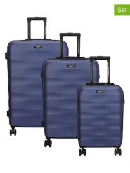 Beagles Walizki (3 szt.) w kolorze granatowym rozmiar: onesize. Niebieskie walizki Beagles, bez wzorów. Za 434.99 zł.