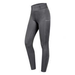 Damskie legginsy jeździeckie z pełną przyczepnością ELT Ella Glam. Szare legginsy ELT, bez wzorów, z dzianiny, z standardowym stanem. Za 310.50 zł.