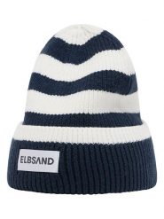 ELBSAND Czapka beanie "Norid" w kolorze granatowo-białym rozmiar: onesize. Białe czapki ELBSAND, bez wzorów, z materiału. Za 73.99 zł.
