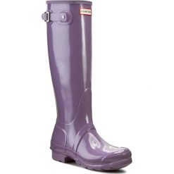 Kalosze HUNTER - Womens Org Tall WFT1000RGL Thundercloud. Fioletowe kalosze Hunter, bez wzorów, z kauczuku. W wyprzedaży za 239.00 zł.