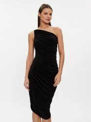 NORMA KAMALI Sukienka koktajlowa KK2223PL667001 Czarny Slim Fit. Czarne sukienki Norma Kamali, s, bez wzorów, z syntetyku, wizytowe, bez kołnierzyka, bez ramiączek. Za 1,119.00 zł.