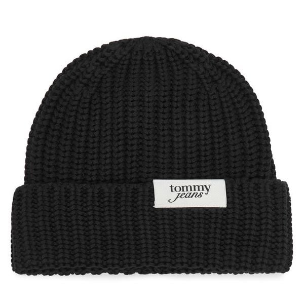 Czapka Tommy Hilfiger. Czarne czapki TOMMY HILFIGER, bez wzorów. Za 189.99 zł.