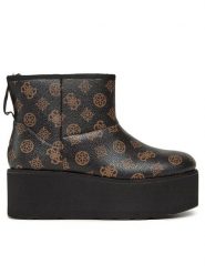 Guess Botki Jillan FL8JAL FAL10 Brązowy. Brązowe botki Guess, z aplikacjami, ze skóry, bez obcasa, na płaskiej podeszwie, bez zapięcia. Za 719.99 zł.