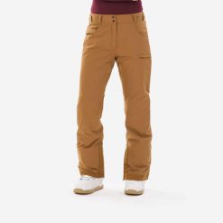 Spodnie snowboardowe damskie Dreamscape SNB 500. Brązowe spodnie narciarskie DREAMSCAPE, m, bez wzorów, z materiału, narciarskie. Za 379.99 zł.