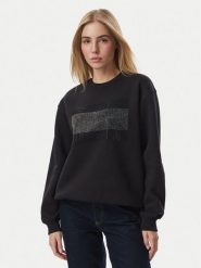 Tommy Jeans Bluza DW0DW23579 Czarny Regular Fit. Czarne bluzy Tommy Jeans, m, bez wzorów, z bawełny, bez kaptura. Za 489.99 zł.