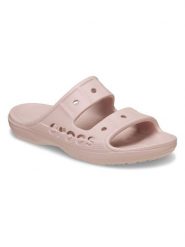 Crocs Klapki "Baya" w kolorze jasnoróżowym rozmiar: 42/43. Różowe klapki Crocs, bez wzorów, z otwartym noskiem, bez obcasa. Za 90.45 zł.