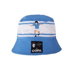 Kapelusz wędkarza dla dorosłych - Haft Maradona x COPA Neapol - Niebieski. Niebieskie kapelusze COPA FOOTBALL, bez wzorów. Za 126.73 zł.