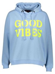 Miss goodlife Bluza "Good Vibes" w kolorze błękitnym rozmiar: L. Niebieskie bluzy sportowe miss goodlife, l, bez wzorów, z bawełny, z kapturem. Za 161.73 zł.