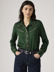 Levi's Koszula w kolorze zielonym rozmiar: L. Zielone koszule Levi's®, l, bez wzorów, z wiskozy, bez kołnierzyka, bez ramiączek. Za 174.95 zł.