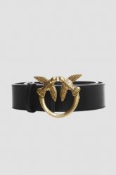 PINKO Czarny pasek damski Love Berry H3 Belt, Rozmiar M. Czarne paski Pinko, bez wzorów. W wyprzedaży za 509.99 zł.