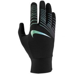 Lekkie Rękawice Zimowe DriFIT Dla Kobiet. Czarne rękawiczki Nike, bez wzorów, sportowe. Za 242.99 zł.