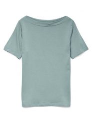 Vero Moda Koszulka w kolorze zielonym rozmiar: L. Zielone bluzki Vero Moda, l, bez wzorów, bez kołnierzyka, bez ramiączek. Za 70.24 zł.