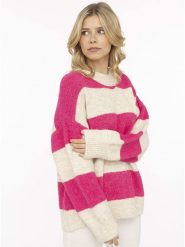 Zwillingsherz Sweter w kolorze beżowo-różowym rozmiar: L/XL. Brązowe swetry Zwillingsherz, l, bez wzorów, bez ramiączek. Za 149.45 zł.