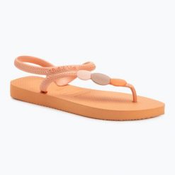 Sandały damskie Havaianas Flash Urban Plus. Czerwone sandały Havaianas, bez wzorów, sportowe, bez obcasa, bez zapięcia. Za 94.99 zł.