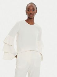 Liu Jo Bluzka WF4481 T0347 Écru Regular Fit. Bluzki Liu Jo, bez wzorów, z syntetyku, bez kołnierzyka, bez ramiączek. Za 359.99 zł.