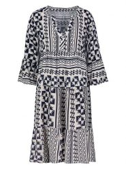 Sublevel Sukienka w kolorze granatowo-kremowym rozmiar: XL. Niebieskie sukienki Sublevel, xl, bez wzorów, z wiskozy, bez kołnierzyka, bez ramiączek, midi. Za 120.95 zł.