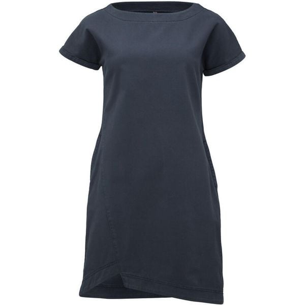 LOAP Dikla sukienka damska XS, 100% bawełna. Niebieskie sukienki ZOOPLEMENTS, xs, bez wzorów, z bawełny, sportowe, z asymetrycznym kołnierzem, bez ramiączek, asymetryczne. Za 247.99 zł.