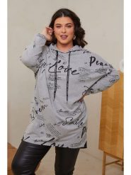 Curvy Lady Sukienka dresowa w kolorze szarym rozmiar: 48/50. Szare sukienki Curvy Lady, z aplikacjami, z bawełny, klasyczne, bez kołnierzyka, bez ramiączek, mini. Za 118.84 zł.