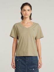G-Star Koszulka w kolorze khaki rozmiar: XS. Brązowe bluzki G-Star, xs, bez wzorów, z bawełny, retro, bez kołnierzyka, bez ramiączek. Za 74.63 zł.