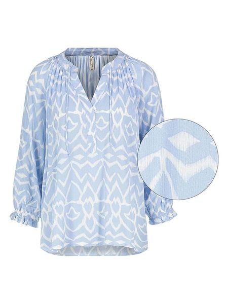 Eight2Nine Bluzka w kolorze biało-błękitnym rozmiar: L. Białe bluzki Eight2Nine, l, bez wzorów, z wiskozy, bez kołnierzyka, bez ramiączek. Za 105.14 zł.