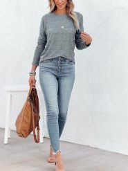 Milan Kiss Bluza w kolorze szarym rozmiar: XL. Szare bluzy Milan Kiss, xl, bez wzorów, bez kaptura. Za 126.99 zł.