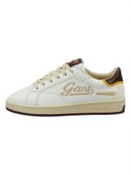 GANT Footwear Skórzane sneakersy w kolorze biało-beżowym rozmiar: 38. Białe trampki GANT Footwear, bez wzorów, bez zapięcia. Za 334.60 zł.