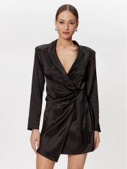 Gina Tricot Sukienka koktajlowa 19275 Czarny Regular Fit. Czarne sukienki Gina Tricot, xs, bez wzorów, z syntetyku, wizytowe, bez kołnierzyka, bez ramiączek. Za 229.99 zł.