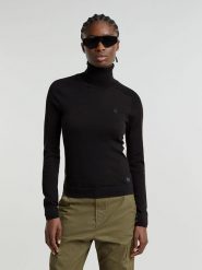 G-Star Sweter w kolorze czarnym rozmiar: M. Czarne golfy G-Star, m, bez wzorów, z wełny, bez ramiączek. Za 233.33 zł.
