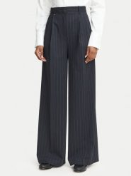 Tommy Hilfiger Spodnie materiałowe WW0WW51898 Granatowy Wide Leg. Niebieskie spodnie materiałowe TOMMY HILFIGER, bez wzorów, z materiału. Za 649.99 zł.