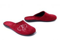 INBLU NC-5B 016 bordowy, kapcie damskie. Czerwone obuwie domowe Inblu, bez wzorów, z tkaniny, bez zapięcia. Za 44.99 zł.