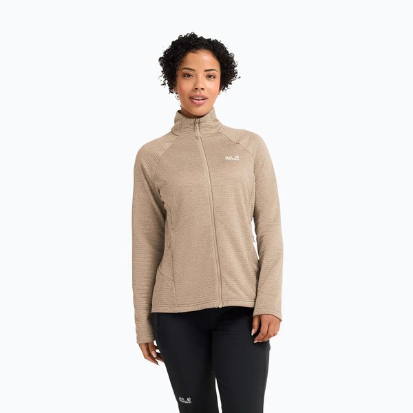 Bluza polarowa damska Jack Wolfskin Anytrail Full Zip. Brązowe bluzy Jack Wolfskin, s, bez wzorów, z materiału, bez kaptura. Za 399.99 zł.