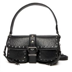 Torebka Pepe Jeans. Czarne torebki klasyczne Pepe Jeans, bez wzorów, z jeansu, bez dodatków. Za 389.99 zł.