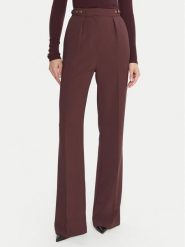 Elisabetta Franchi Spodnie materiałowe PA-099-56E2-V390 Bordowy Regular Fit. Czerwone spodnie materiałowe Elisabetta Franchi, bez wzorów, z materiału. Za 1,689.00 zł.