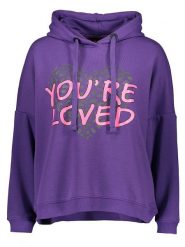 Miss goodlife Bluza "You`re loved" w kolorze fioletowym rozmiar: M. Różowe bluzy miss goodlife, m, bez wzorów, z bawełny, z kapturem. Za 154.07 zł.