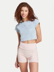 Adidas T-Shirt Lounge IY6744 Błękitny Slim Fit. Niebieskie t-shirty Adidas, xl, bez wzorów, z bawełny, bez kołnierzyka, bez ramiączek. Za 99.99 zł.