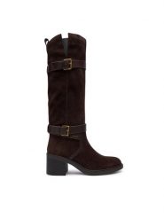 Liu Jo Kozaki Colby 02 SF6053 PX310 Brązowy. Brązowe kozaki Liu Jo, ze skóry, bez obcasa, na słupku, bez zapięcia. Za 1,099.00 zł.