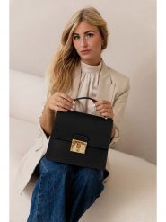 Lia Biassoni Skórzana torebka w kolorze czarnym - 27 x 24 x 8 cm rozmiar: onesize. Czarne torby na ramię Lia Biassoni, bez wzorów, z materiału, przez ramię, bez dodatków. Za 304.99 zł.