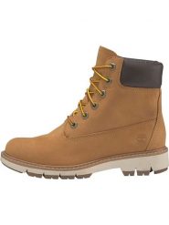 Timberland Skórzane botki "Lucia Way" w kolorze jasnobrązowym rozmiar: 38,5. Brązowe botki Timberland, bez wzorów, bez obcasa, bez zapięcia. Za 524.62 zł.