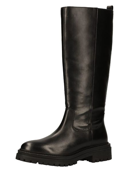 Geox Kozaki w kolorze czarnym rozmiar: 39. Czarne kozaki Geox, na zimę, z materiału, bez obcasa, bez zapięcia. Za 422.95 zł.