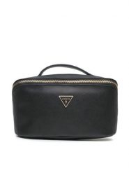 Guess Kosmetyczka PW1604 P3401 Czarny. Czarne kufry i kosmetyczki Guess, z aplikacjami, ze skóry, bez dodatków. Za 319.99 zł.