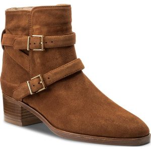 Botki STUART WEITZMAN - Eastside XL17463 Pecan Luxe Suede. Brązowe botki Stuart Weitzman, bez wzorów, ze skóry, bez obcasa, bez zapięcia. W wyprzedaży za 1,299.00 zł.