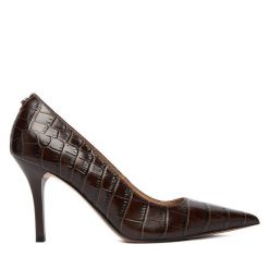 Szpilki Guess. Brązowe szpilki Guess, z aplikacjami, bez obcasa, na szpilce, bez zapięcia. Za 679.99 zł.