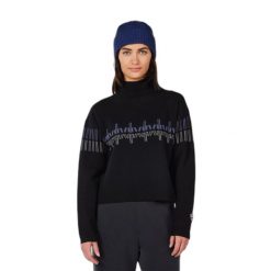 Sweter golf z wzorem dla kobiet Rossignol. Czarne golfy Rossignol, bez wzorów, bez ramiączek. Za 729.00 zł.